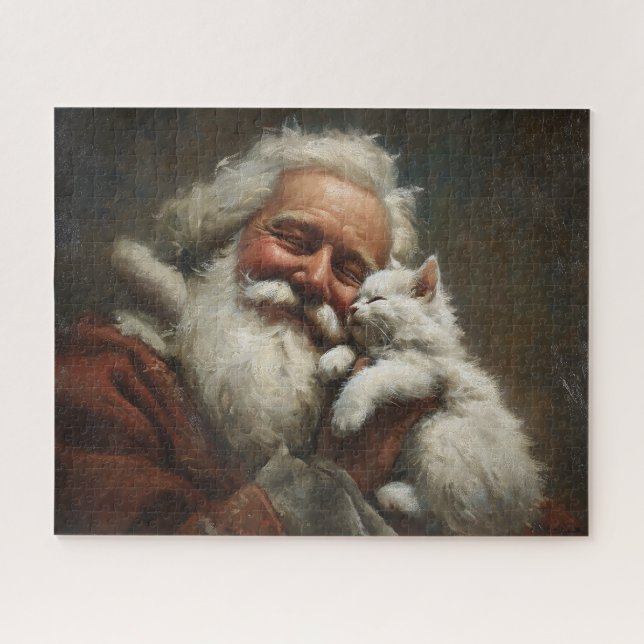 Quebra-cabeça Papais noeis e Kitten (Horizontal)