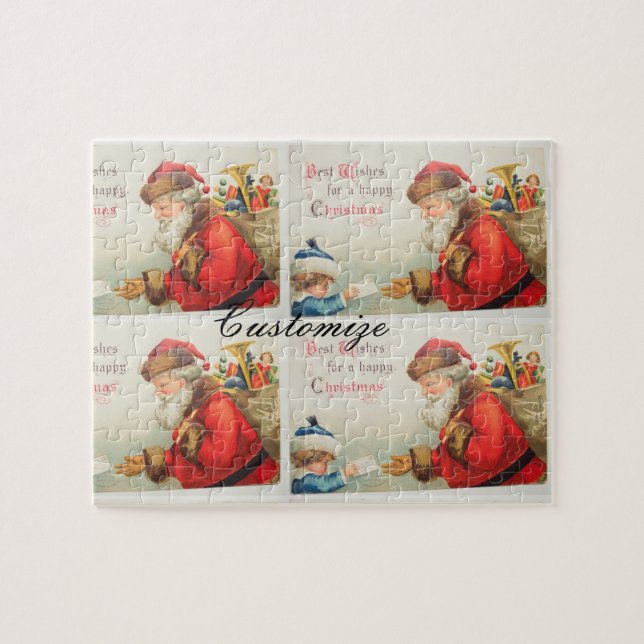 Quebra-cabeça Papais noeis e nostalgia infantil Natal (Horizontal)