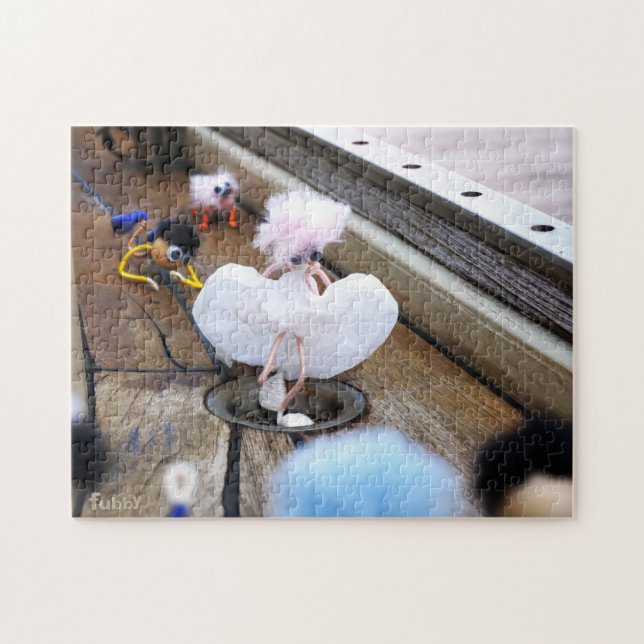 Quebra-cabeça Paparazzi bij Fubby op rooster. (Horizontal)