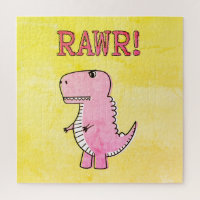 Papel Antigo T-Rex De Cartografia Rosa, Bonito E Z