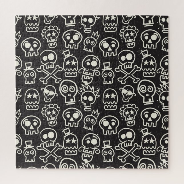Quebra-cabeça Papel de parede branco preto esmaecido (Vertical)