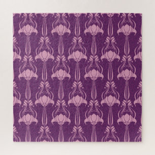 Quebra-cabeça Papel de parede flexível - Design violeta rosa