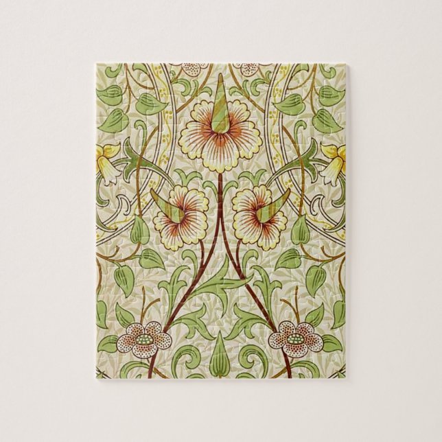 Quebra-cabeça Papel de Parede Flor Clássica Narciso William Morr (Vertical)