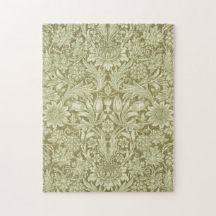Quebra-cabeça Papel de Parede Girassol de William Morris Vintage