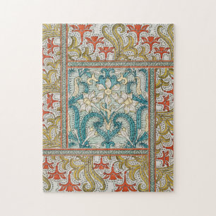 Quebra-cabeça Papel de parede para flores Daffodil chintz art no