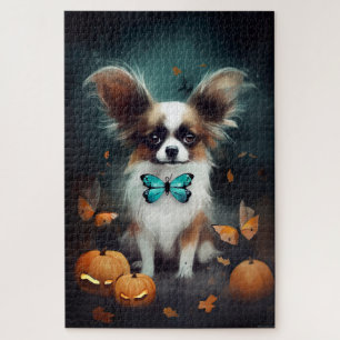 Quebra-cabeça Papillon de Halloween com Abóboras Assustadoras