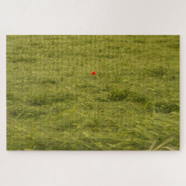 Quebra-cabeça Papoila solitária no campo verde - Muito difícil