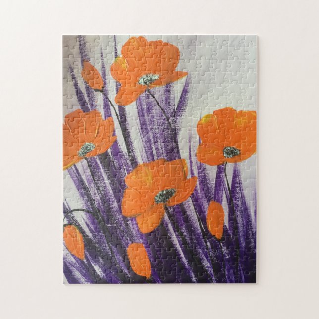 Quebra-cabeça Papoilas de laranja selvagens (Vertical)