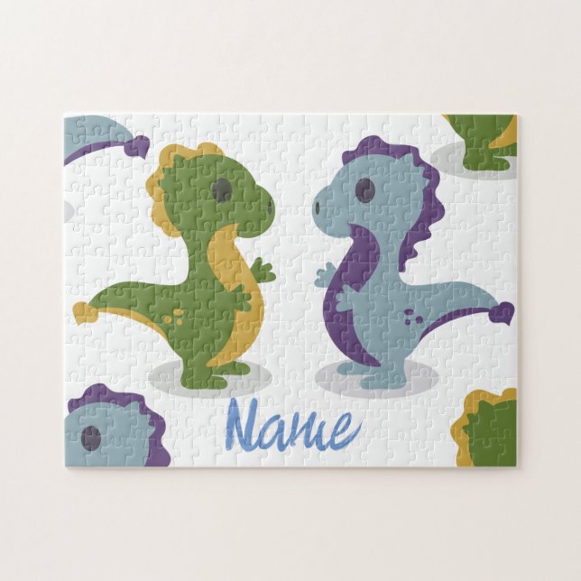 Quebra-cabeça Par de Dinossauro Cólvora Troço_Trova (Horizontal)