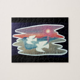 Quebra-cabeça Par de Doves Voando