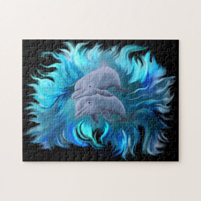 Quebra-cabeça Par de golfinhos (Horizontal)