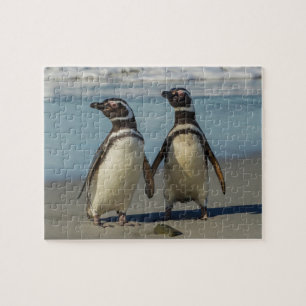 Quebra-cabeça Par de pinguins na praia