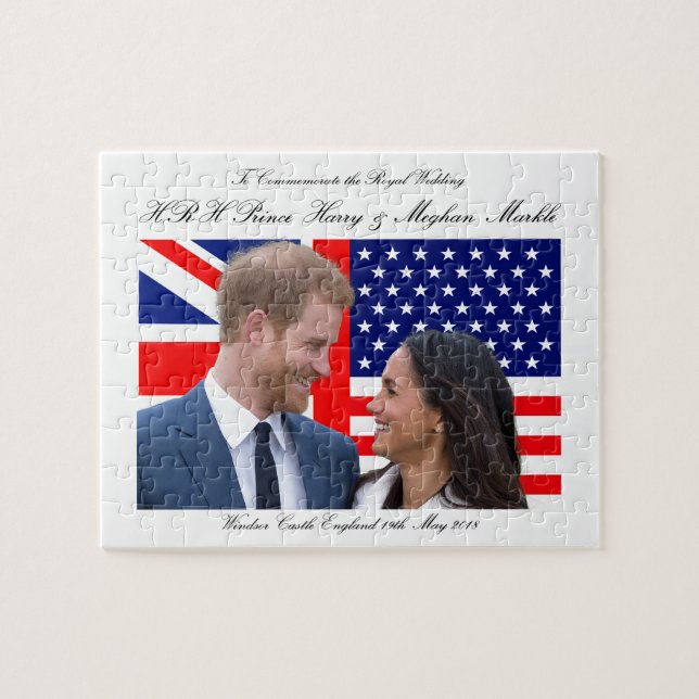 Quebra-cabeça Para comemorar o Harry e o Meghan Wedding reais (Horizontal)