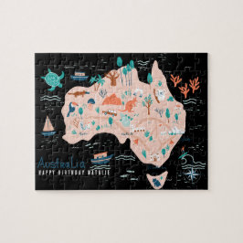 Quebra-cabeça para Crianças do Mapa Personalizado 