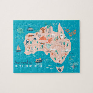 Quebra-cabeça para Crianças do Mapa Personalizado
