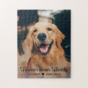 Quebra-cabeça Para sempre em nosso coração Pet Memorial Foto Kee