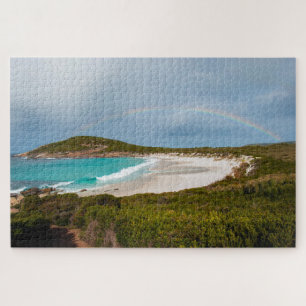 Quebra-cabeça Paradise Beach Bay with Rainbow, 1014 pieces