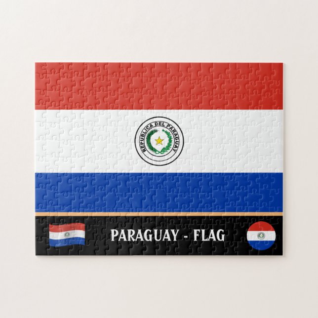 Quebra-cabeça Paraguai Bandeira e país do Paraguai / Paraguai (Horizontal)