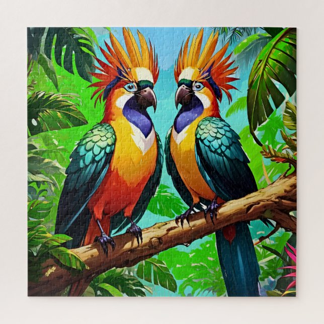 Quebra-cabeça Paraíso das aves exóticas (Vertical)