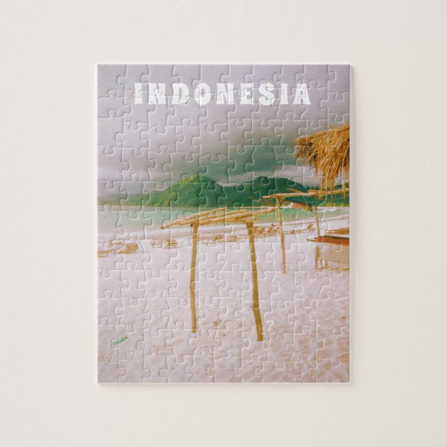 Quebra-cabeça Paraíso Tropical de Lombok Indonésia Impressão (Vertical)