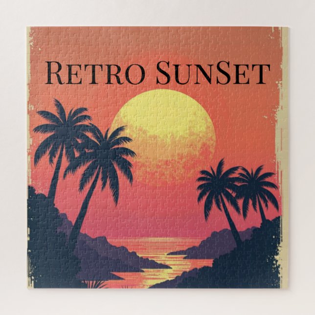 Quebra-cabeça Paraíso Ultramarino Retroativo - Fuga Tropical Vin (Vertical)