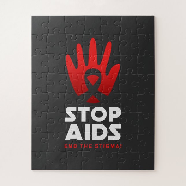 Quebra-cabeça Pare o Aids (Vertical)