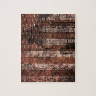 Quebra-cabeça Parede de Tijolo da Bandeira Americana