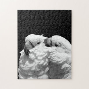 Quebra-cabeça Pares de cockatoos do guarda-chuva