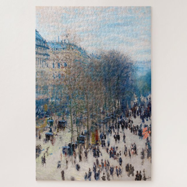 Quebra-cabeça Paris Boulevard, Claude Monet (Vertical)