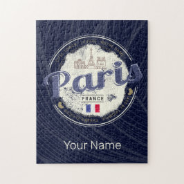 Quebra-cabeça Paris Capital França Torre Eiffel Vintage Souvenir