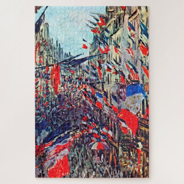 Quebra-cabeça Paris no Dia Nacional, Claude Monet (Vertical)
