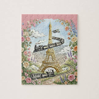 Quebra-cabeça Paris Romântica, Torre Eiffel, Arte Francesa