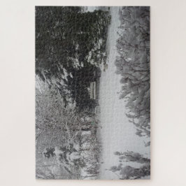 Quebra-cabeça Park Bench em neve fresca