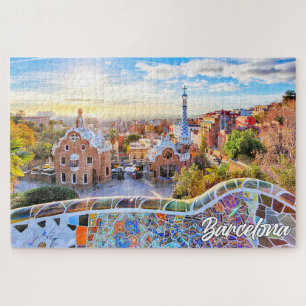 Quebra-cabeça Park Guell, Barcelona, Espanha