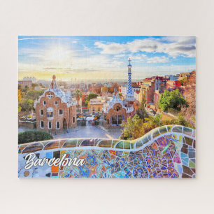 Quebra-cabeça Park Guell, Barcelona, Espanha