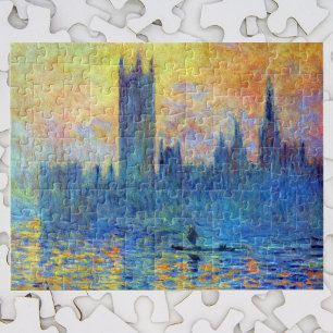 Quebra-cabeça Parlamento londrino em inverno por Claude Monet