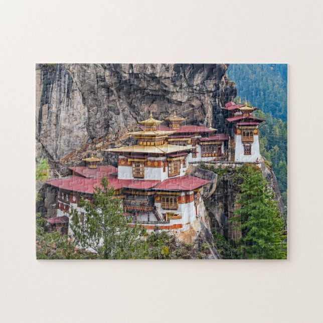 Quebra-cabeça Paro Taktsang: O Mosteiro do Ninho do Tigre - Butã (Horizontal)