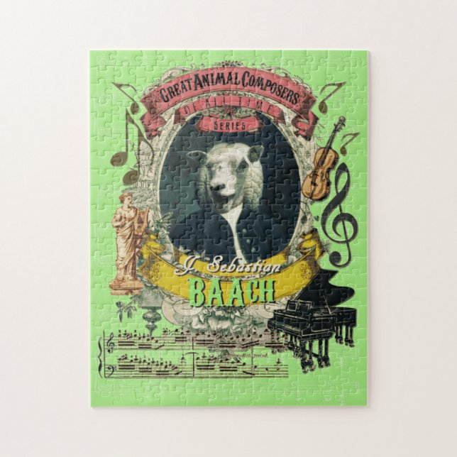 Quebra-cabeça Paródia animal de Bach do compositor de Baach (Vertical)