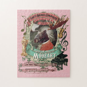 Quebra-cabeça Paródia animal de Mozart do compositor de Moozart