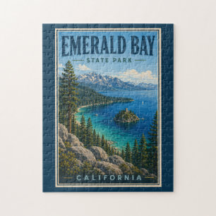 Quebra-cabeça Parque Estadual da Emerald Bay Ilustração Califórn