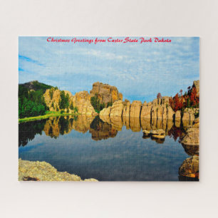 Quebra-cabeça Parque Estadual de Custer Dakota. Saudações de Nat