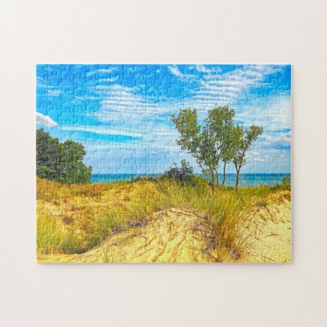 Quebra-cabeça Parque Estadual Indiana Dunes Michigan. (Horizontal)