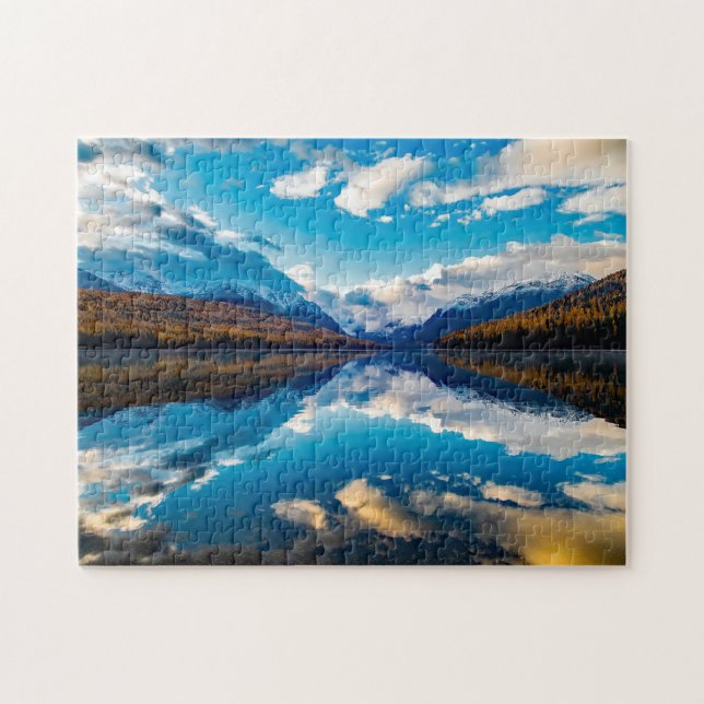 Quebra-cabeça Parque Glaciar Lake McDonald Montana. (Horizontal)