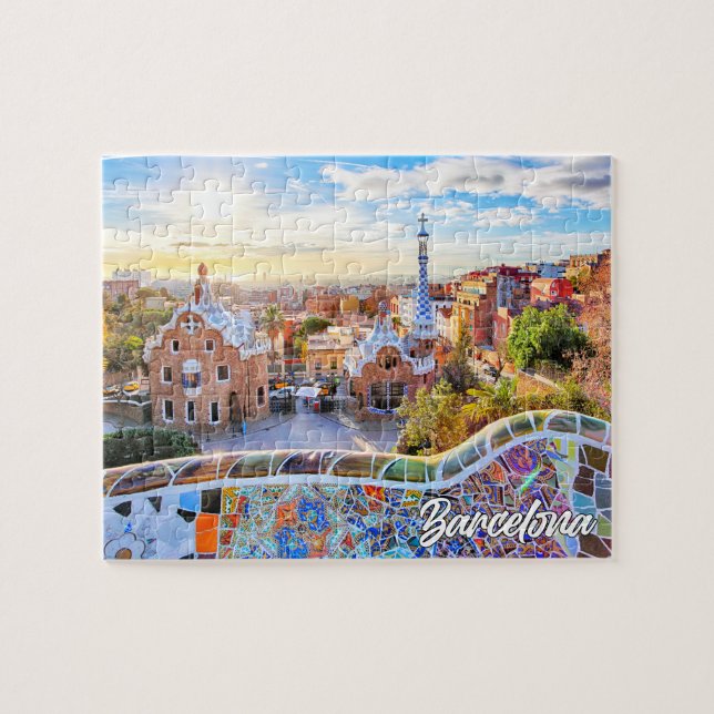 Quebra-cabeça Parque Güell, Barcelona, Espanha (Horizontal)