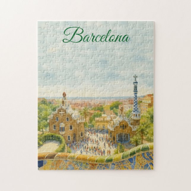 Quebra-cabeça Parque Güell de Barcelona (Vertical)