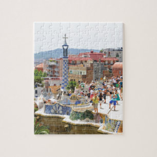 Quebra-cabeça Parque Guell em Barcelona, espanha