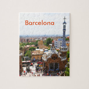 Quebra-cabeça Parque Guell em Barcelona, espanha