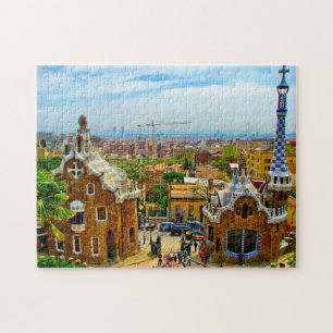 Quebra-cabeça Parque Güell Gaudí Barcelona.