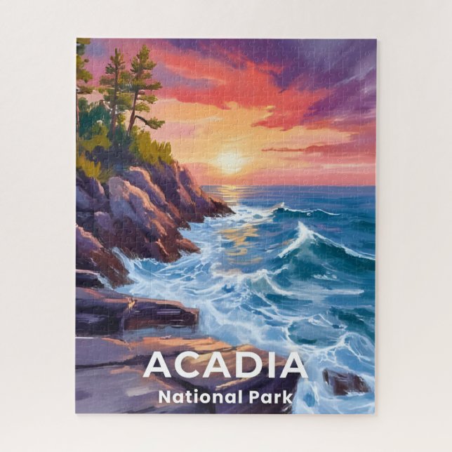 Quebra-cabeça Parque Nacional Acadia | Otter Cliffs Viagens no M (Vertical)