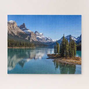 Quebra-cabeça Parque Nacional de Jasper, lago do Canadá e montan